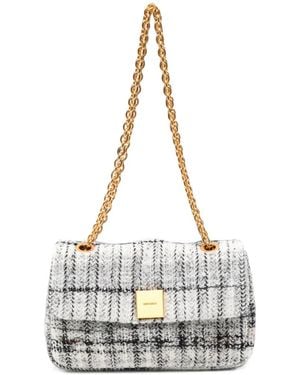 Missoni Caperdoni Check Knitted Shoulder Bag - White