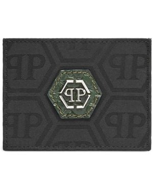Philipp Plein Kartenetui Mit Logo-Schild - Schwarz