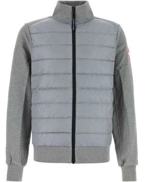 Canada Goose Quilted-Panel Full-Zip Jacket - Grey
