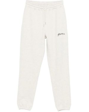 flâneur Embroidery Track Trousers - White