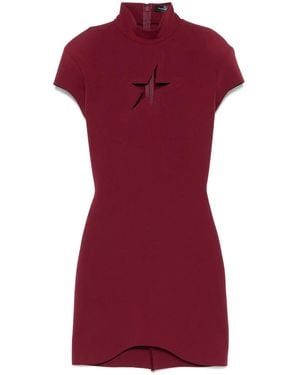 Mugler Star ミニドレス - レッド