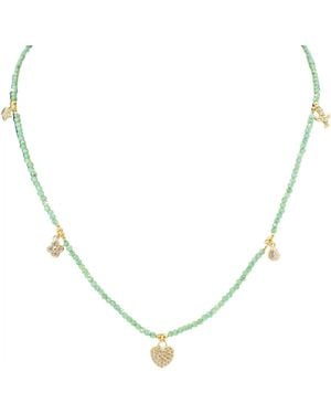 Madison Beaded Charm Necklace - Metallic