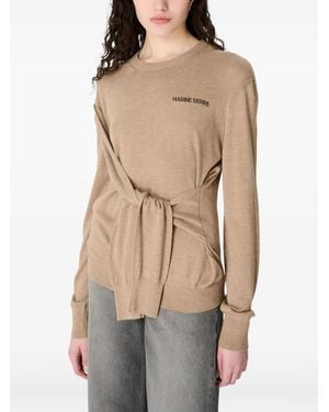 Marine Serre Pull À Col Rond - Natural