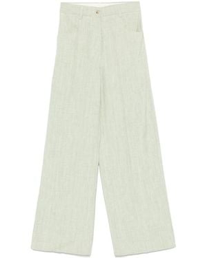 forte_forte Slub Trousers - White