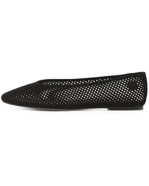 Calvin Klein Liliana Mesh-Knit Ballet Flats - White