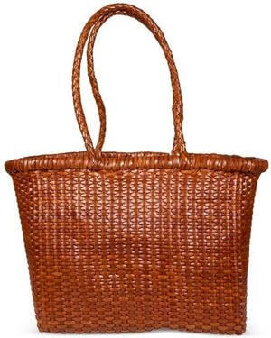 Dragon Diffusion Small B Weave Leather Tote Bag - Brown