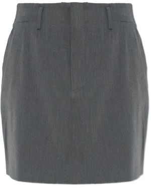 Akep Belt-Loops Mini Skirt - Grey