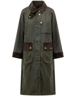 Barbour Kirklees Checked Waxed Jacket - Green