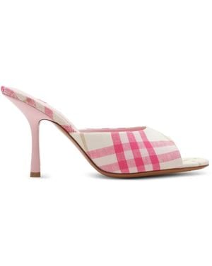 Burberry Check Mews High Sandals - Pink