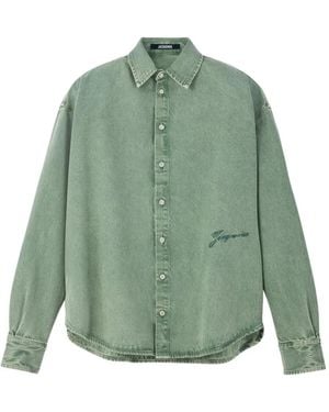 Jacquemus Faded Denim Shirt - Green