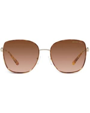 Michael Kors Occhiali Da Sole Squadrati Con Placca Logo - Marrone