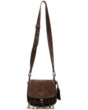 Prada Schultertasche Mit Fransen - Weiß