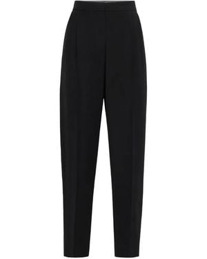 Brunello Cucinelli Pantalones De Esmoquin De Viscosa Y Lana Virgen - Negro