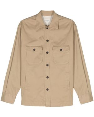 Tintoria Mattei 954 Spread-Collar Cotton Shirt Jacket - Natural