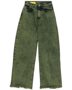Marques'Almeida Khaki-Wash Frayed Jeans - Green
