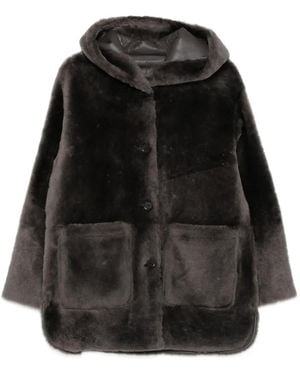 Arma Hooded Patch-Pocket Jacket - Black