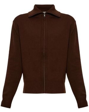 Entire studios Zip-Up Collared Sweater - Brown