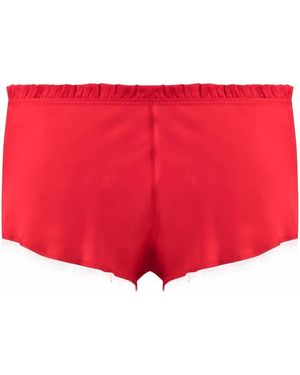 Carine Gilson Floral-Detail Shorts - Red