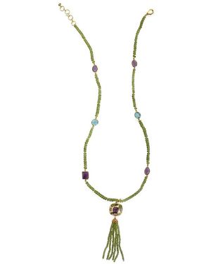 Bounkit Dominique Tassel-Drop Necklaces - Metallic