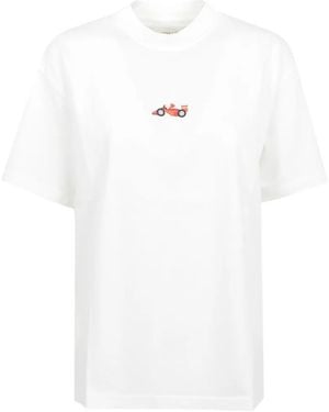 ALBERTO BRESCI Embroidered Cotton T-Shirt - White