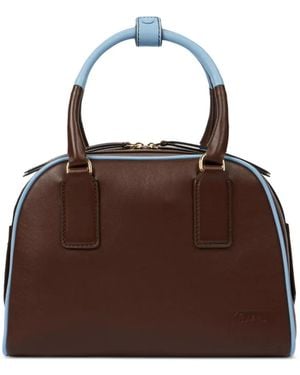 Paul Smith Bolso Satchel A Rayas - Marrón