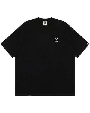 Aape By A Bathing Ape Logo Appliqué Cotton T-Shirt - Black