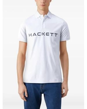 Hackett Logo-print polo shirt - Weiß