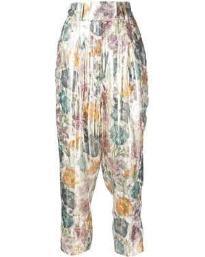 Hayley Menzies Pantalon De Tailleur Bonita En Soie Pailletée - Multicolore