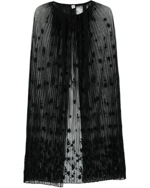 TOTEME Floral Tulle Cape - Black