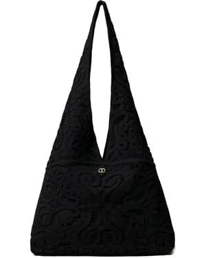Twinset Ventotene クロシェショルダーバッグ - ブラック