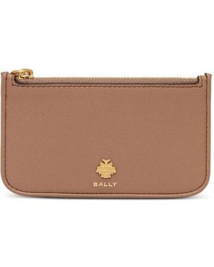 Bally Zip Logo Cardholder - Brown