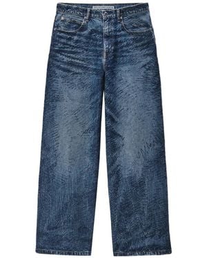 Alexander Wang Vaqueros Con Parche Del Logo - Azul