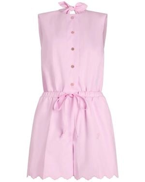 Patou Cotton Poplin Playsuit - Pink