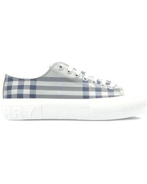 Burberry Checked Sneakers - White