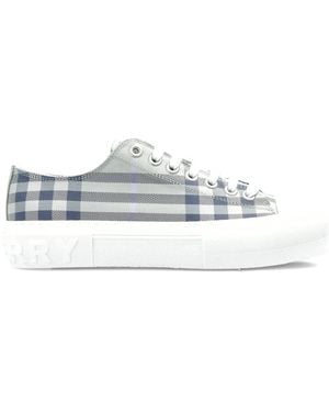 Burberry Checked Sneakers - White