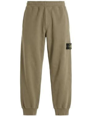 Stone Island Logo-Patch Track Pants - Green