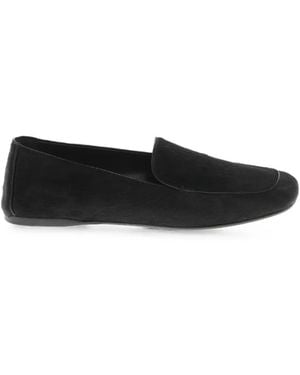 KHAITE Monroe Pony Hair Loafers - Black