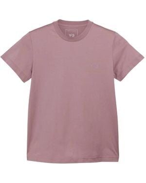 Y-3 Camiseta Con Logo Estampado - Morado