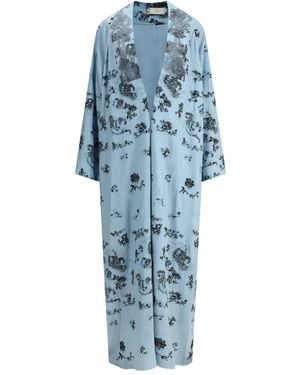 Hui Milano Fagiolo Mantel Aus Seide - Blau