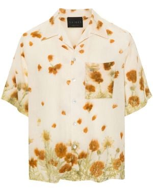 Saint Studio Camisa con estampado floral - Metálico