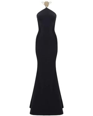 Danamé Halterneck Floor-Length Dress - Black