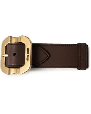Miu Miu Armband aus Leder - Braun