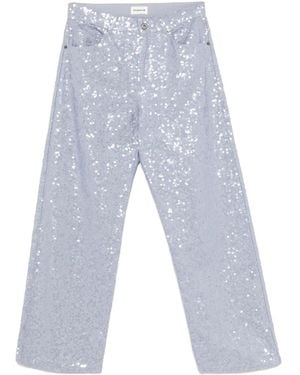 P.A.R.O.S.H. Sequined Trousers - Blue