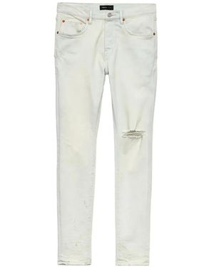 Purple Brand P001 Knee Blowout Jeans - White