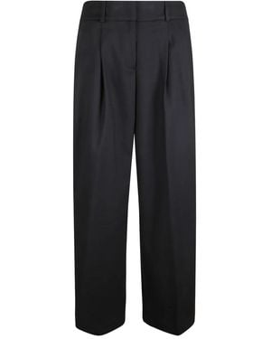 Peserico Pleated-Front Trousers - Black