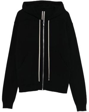 Rick Owens Zip-Up Hooded Jacket - Black