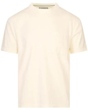 Canali Embroidered-Pocket T-Shirt - White