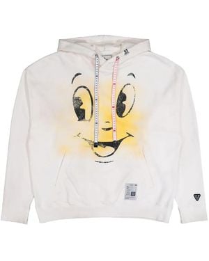 Maison Mihara Yasuhiro Printed Distressed Hoodie - White