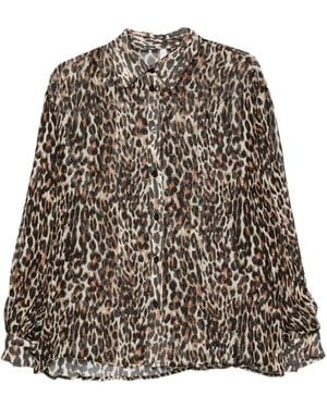 Imperial Leopard-Print Button-Down Shirt - Brown