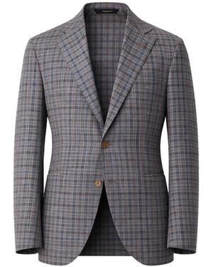 Tombolini Check-Pattern Blazer - Gray